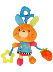 NOVÉ - Plyšová hračka s hracím strojkem Baby Mix Králíček oranžový