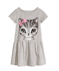 NOVÉ - Dívčí šaty s kočičkou